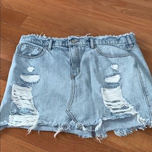 Express Denim Skirt
